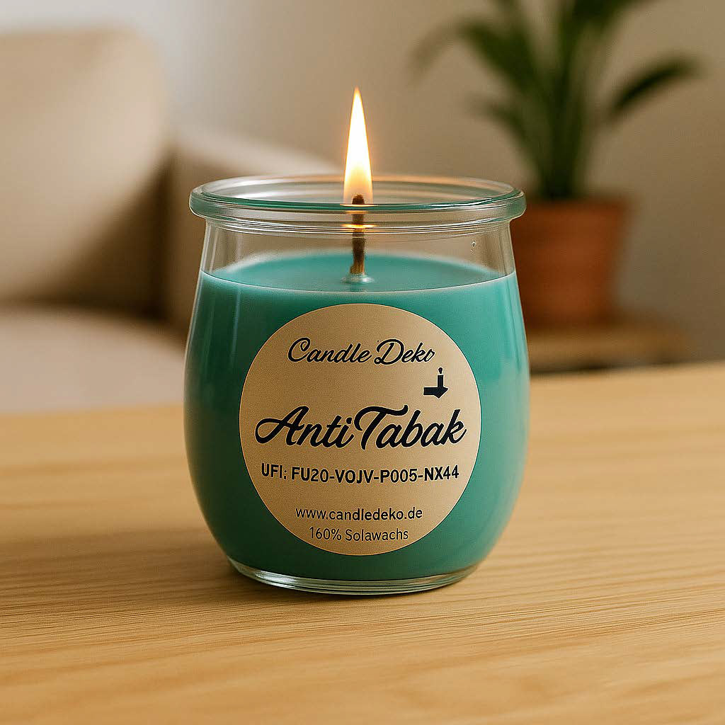 Anti-Tabak - Duftkerze Klassik | frisch und klar | Candledeko