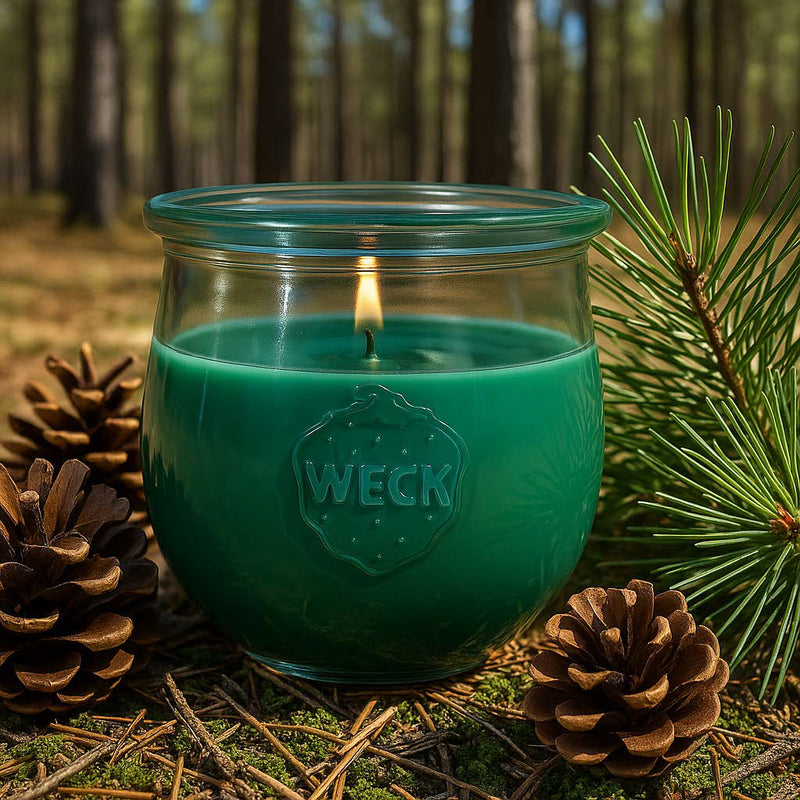 Duftkerze Kiefernwald – frischer, holziger Duft wie ein Spaziergang im Nadelwald