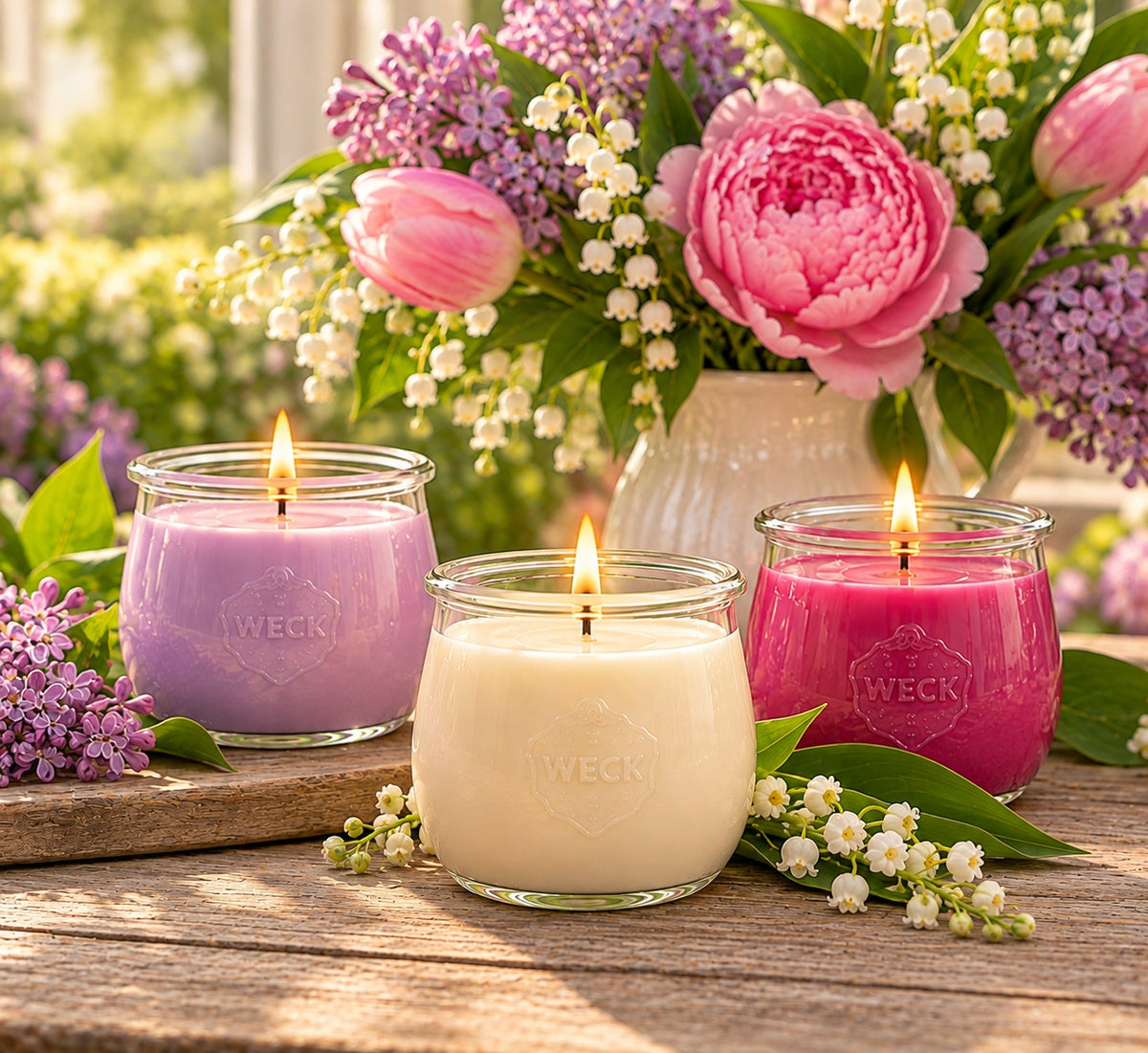 Blumen Duftset | Drei florale Duftkerzen