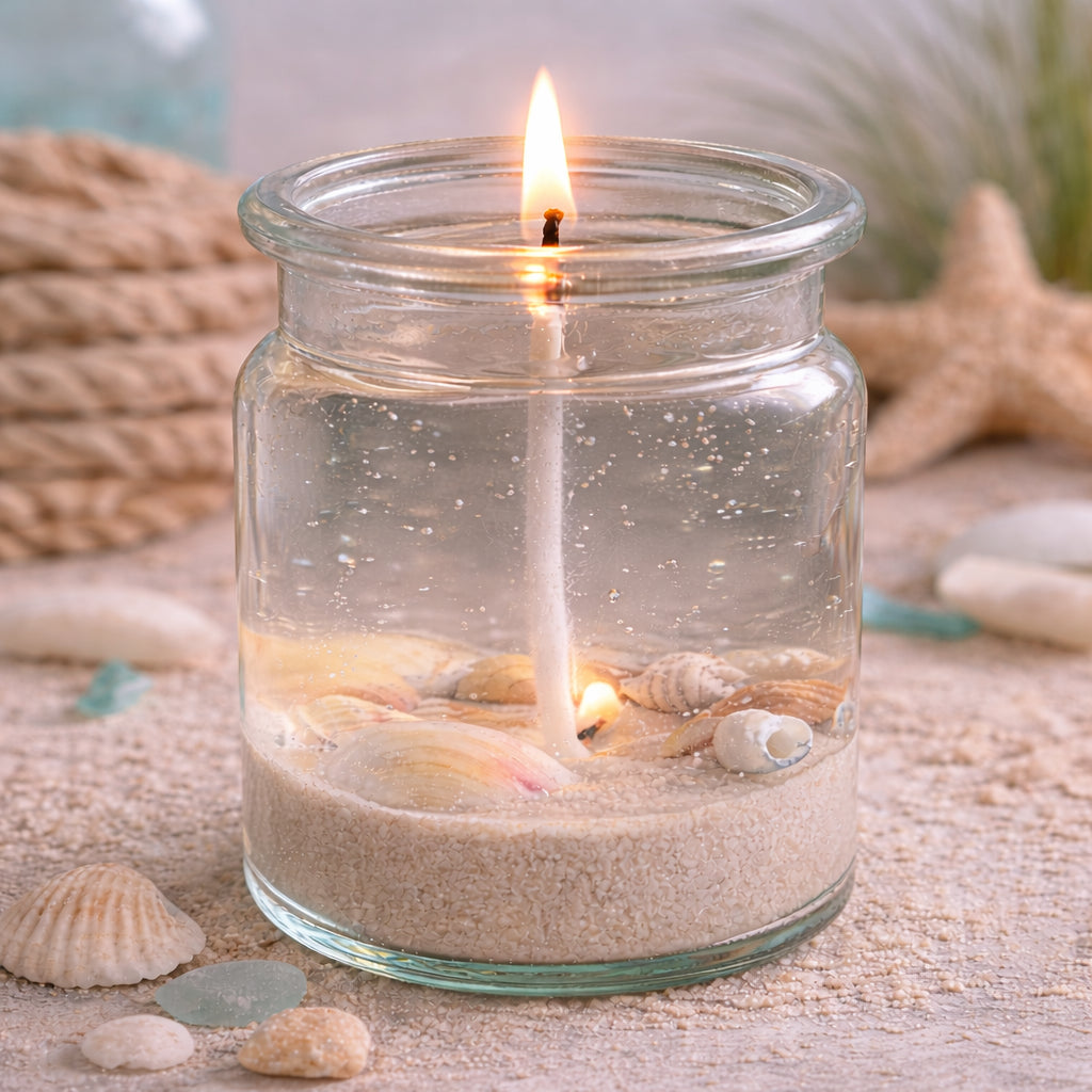 Gelkerzen Küstenlicht | Handgefertigte maritime Unikate - CandleDeko