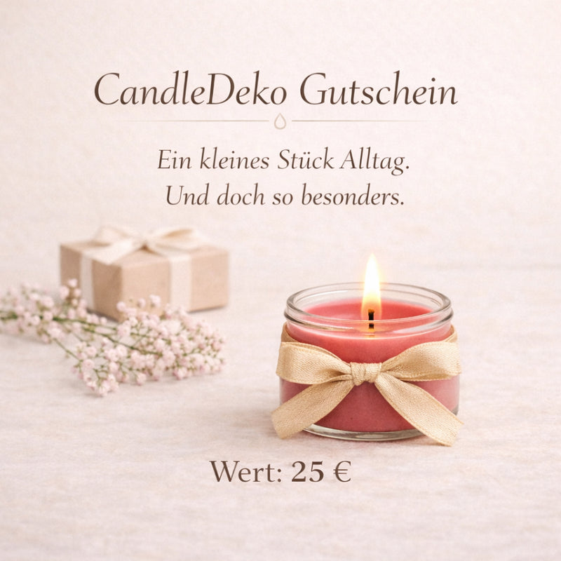 CandleDeko - Gutschein 25 EUR - CandleDeko