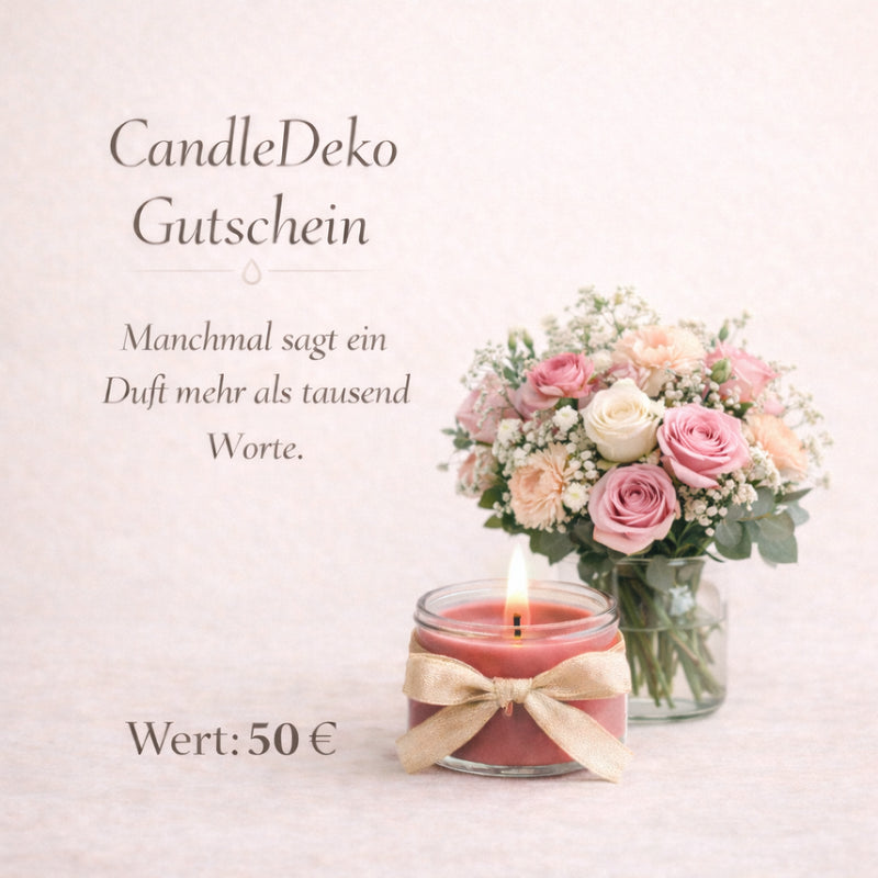 CandleDeko - Gutschein 50 EUR - CandleDeko