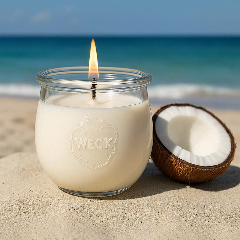 Kokosnuss - Duftkerze groß | tropisches Karibikflair - CandleDeko