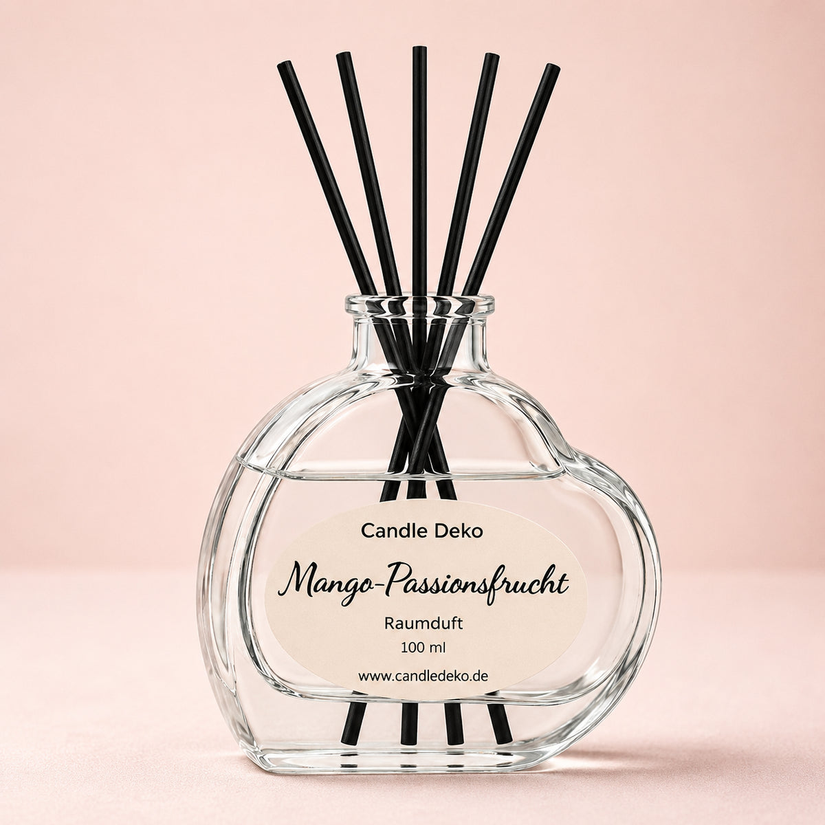 Mango-Passionsfrucht – Duftstäbchen im Herzglas