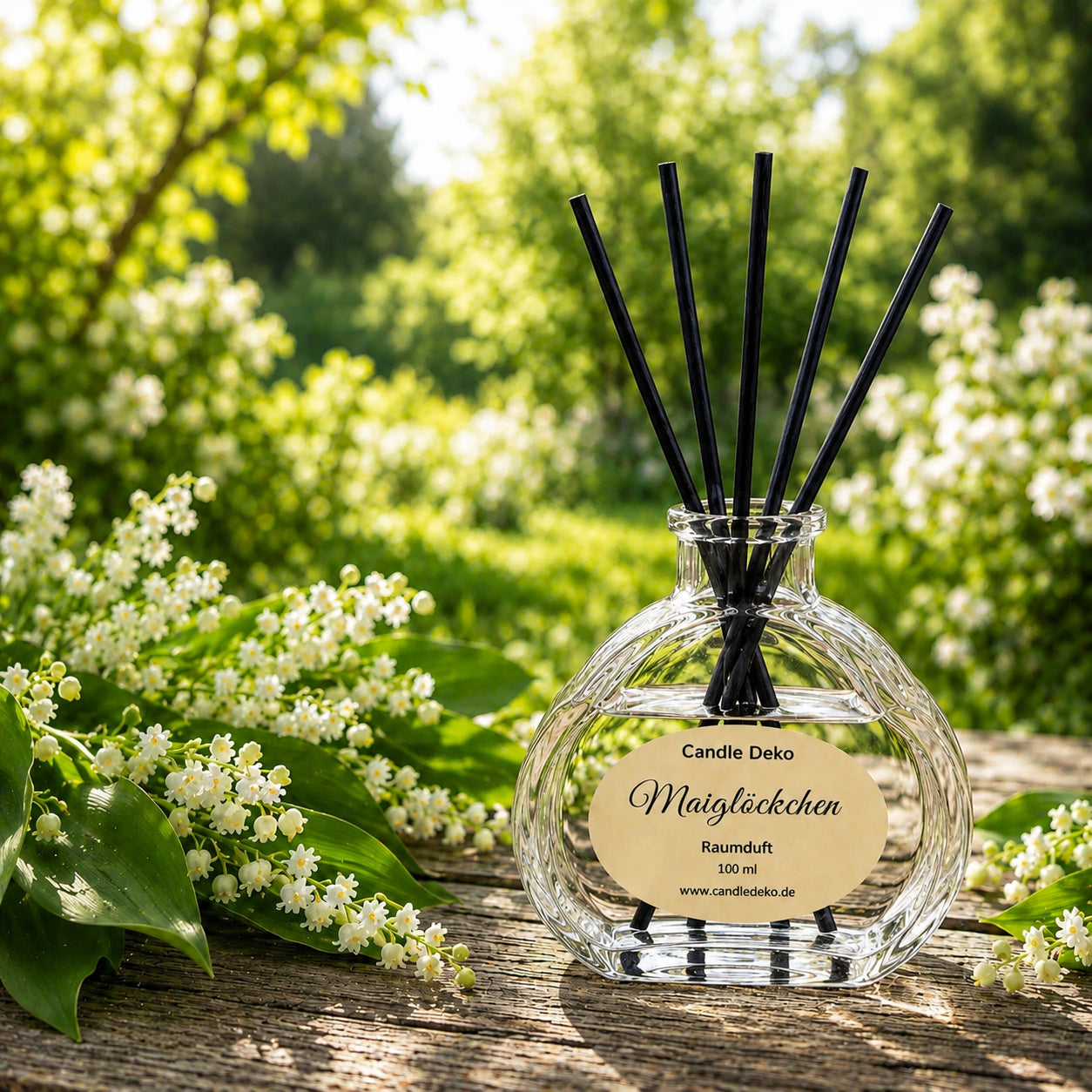 Maiglöckchen – Duftstäbchen im Herzglas - CandleDeko