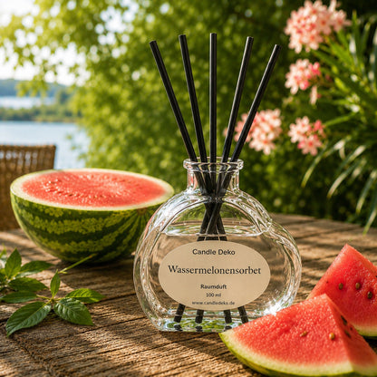 Wassermelonensorbet – Duftstäbchen im Herzglas - CandleDeko