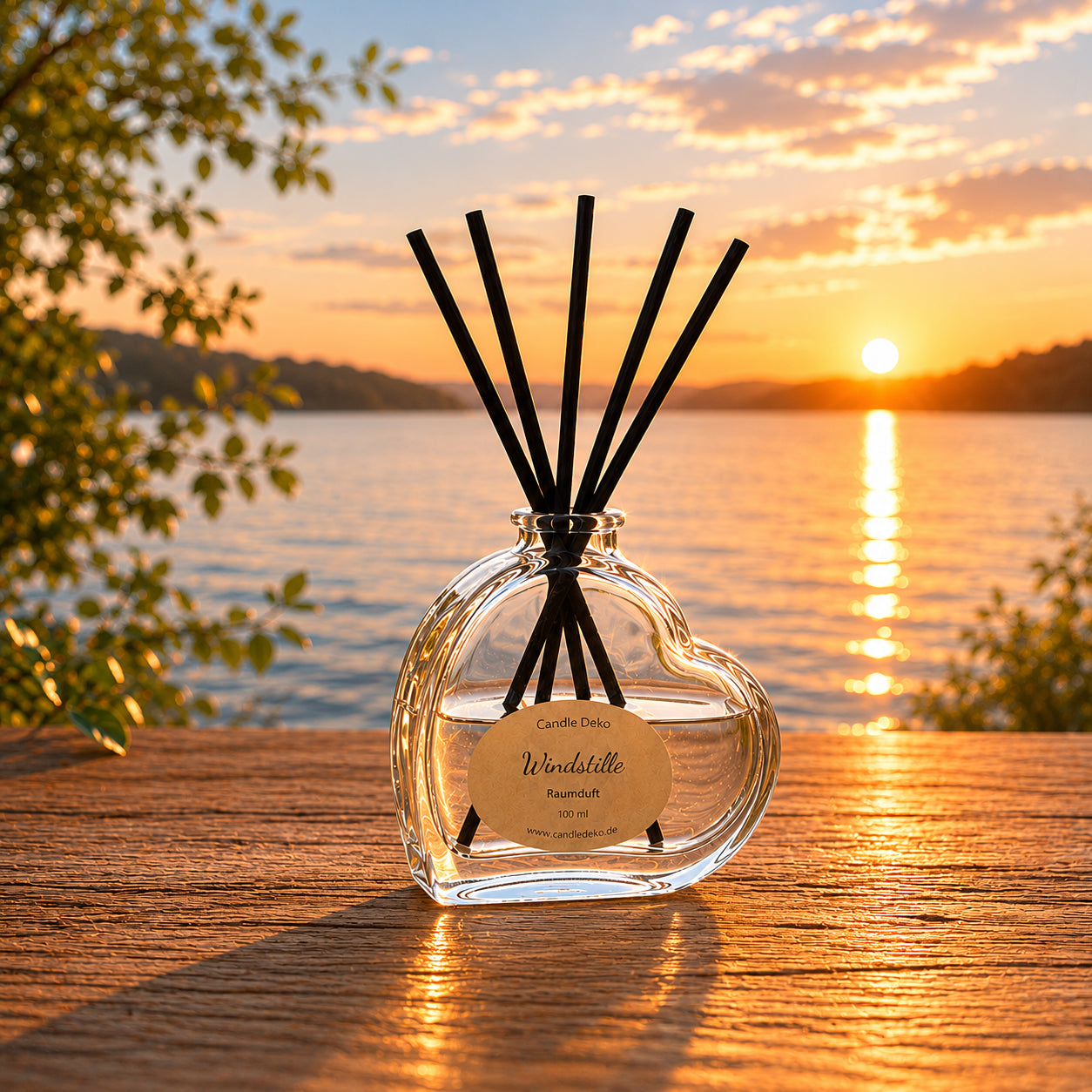 Windstille – Duftstäbchen im Herzglas - CandleDeko