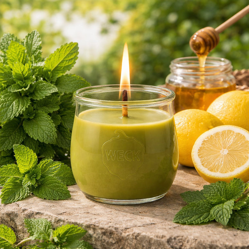 Zitronenmelisse - Duftkerze groß