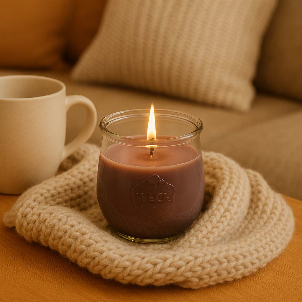 Kuschelzeit - Duftkerze groß – Langanhaltender Herbstzauber.
