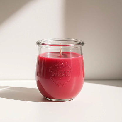 Erdbeer/Rhabarber Duftkerze Klassik | Sommer im Glas- CandleDeko