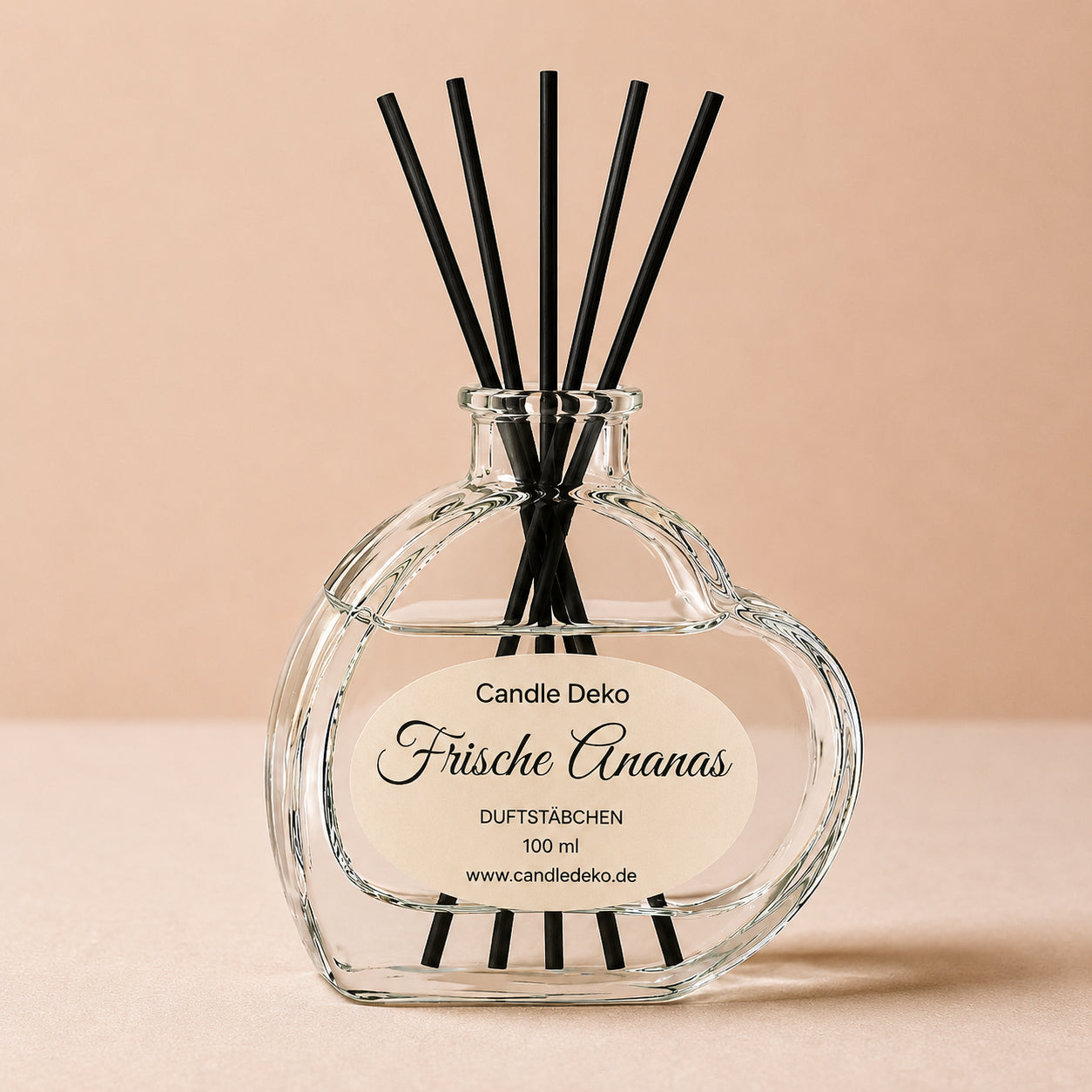 CandleDeko Frische Ananas – Duftstäbchen Raumduft im Herzglas