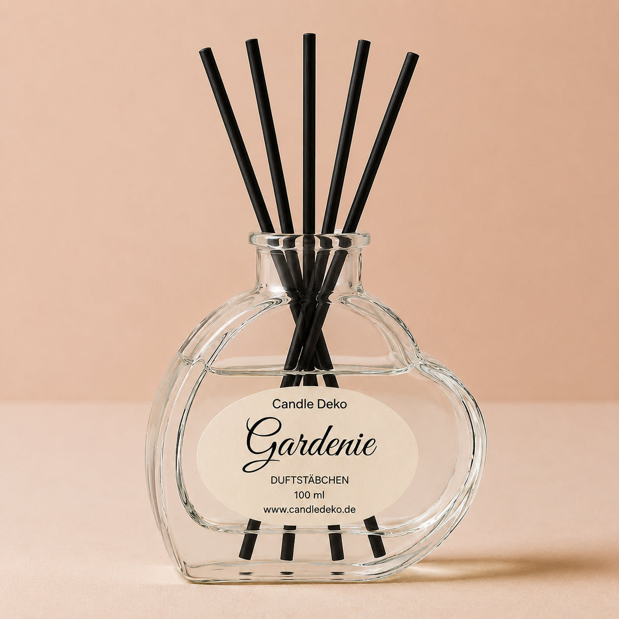 CandleDeko Gardenie – Duftstäbchen Raumduft im Herzglas