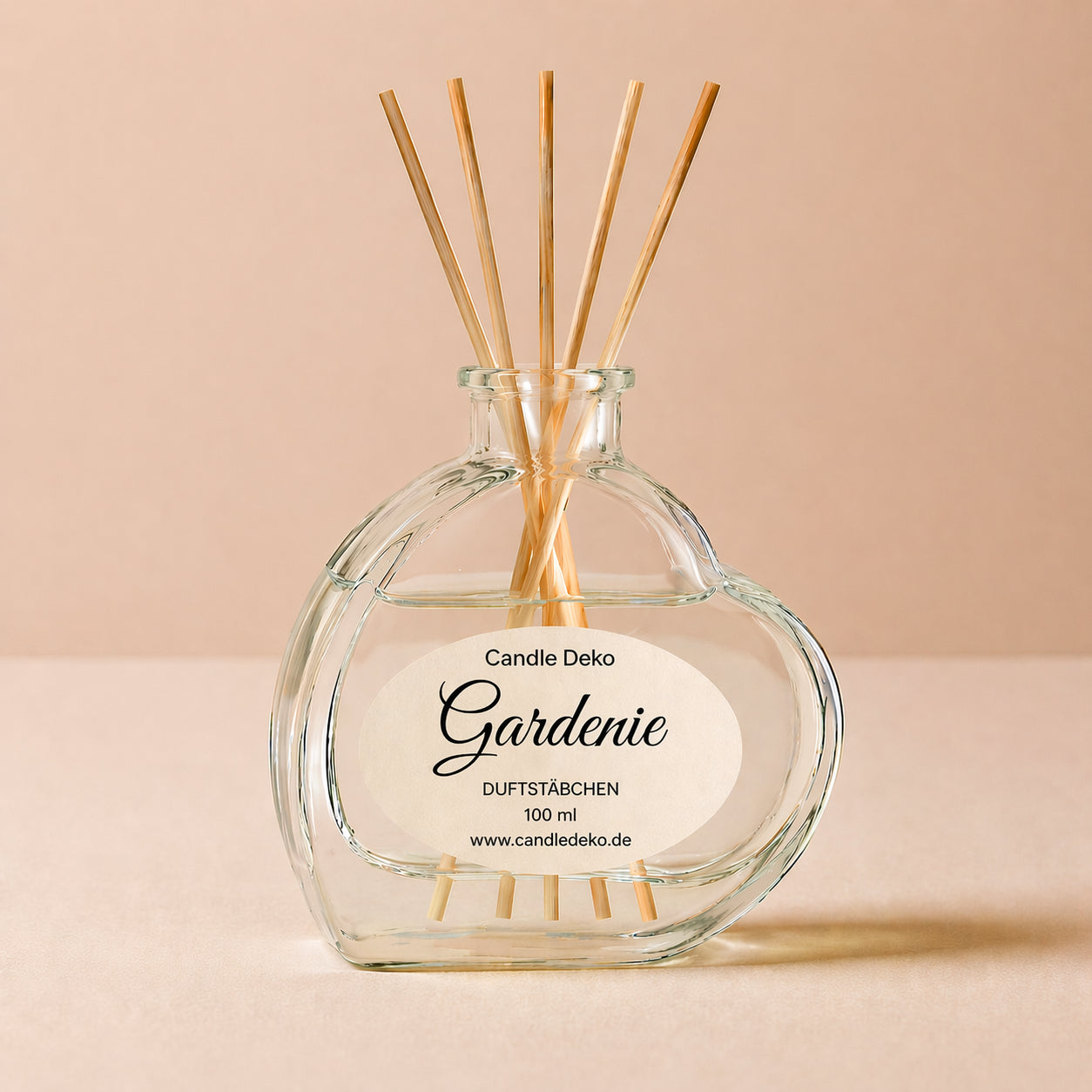 CandleDeko Gardenie – Duftstäbchen Raumduft im Herzglas