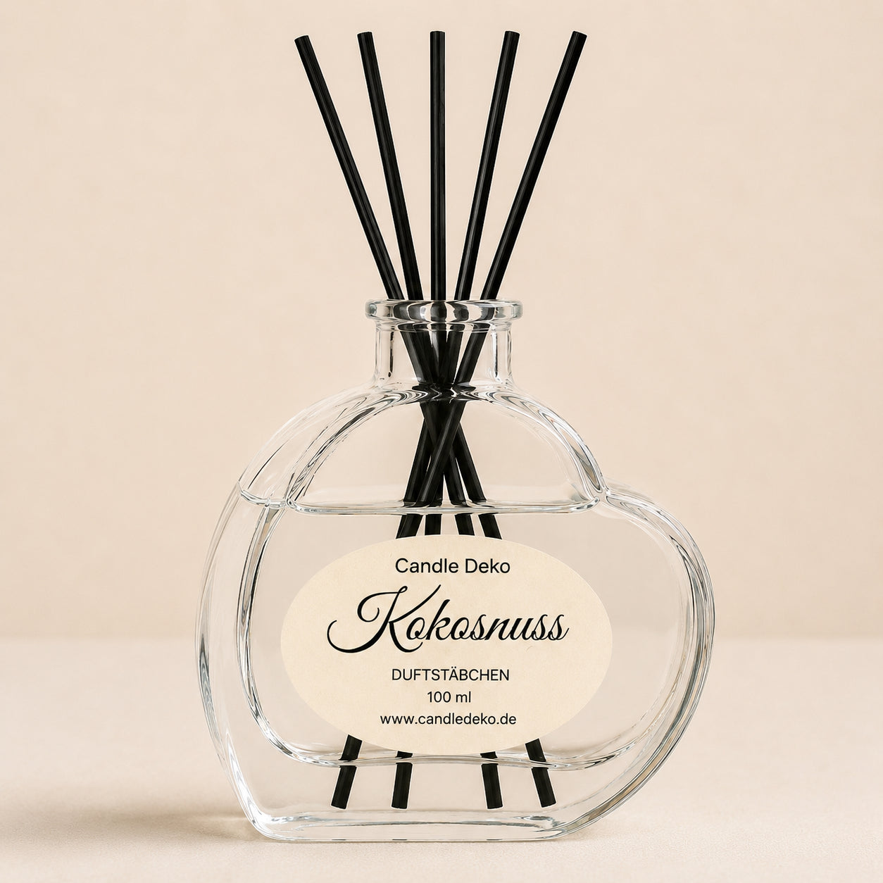 CandleDeko Kokosnuss– Duftstäbchen Raumduft im Herzglas