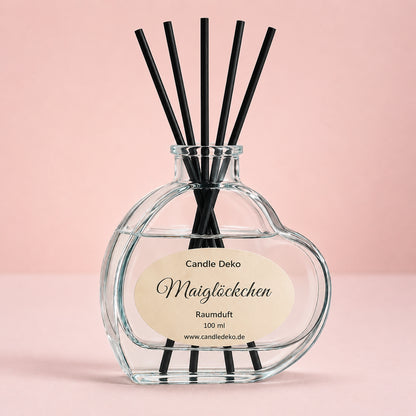 CandleDeko Maiglöckchen – Duftstäbchen Raumduft im Herzglas