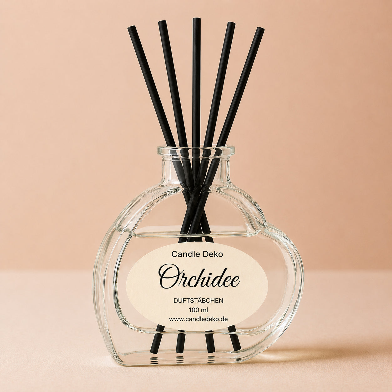 CandleDeko Orchidee – Duftstäbchen Raumduft im Herzglas