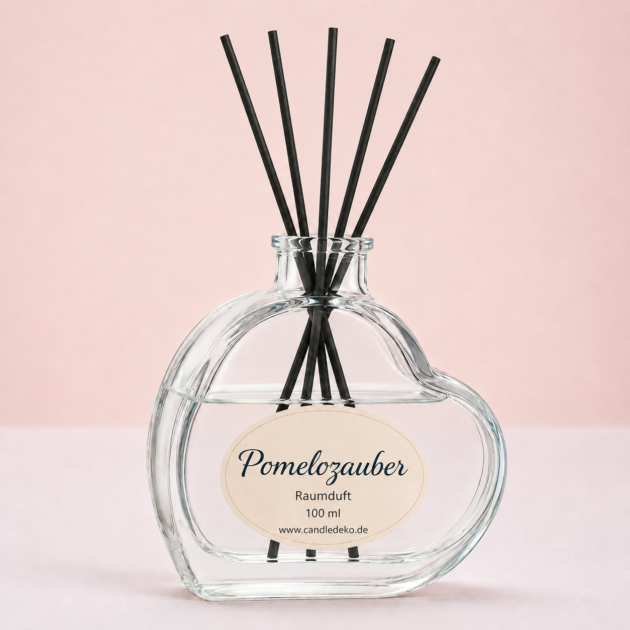 CandleDeko Pomelozauber – Duftstäbchen Raumduft im Herzglas
